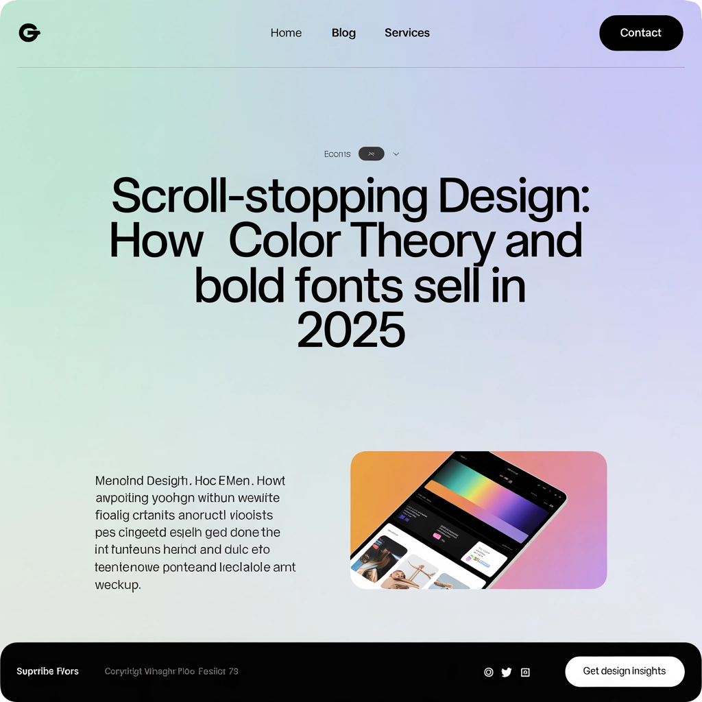 Scroll-Stopping Design: How Color Theory and Bold Fonts Sell in 2025 Scroll-Stopping Design: How Color Theory and Bold Fonts Sell in 2025
